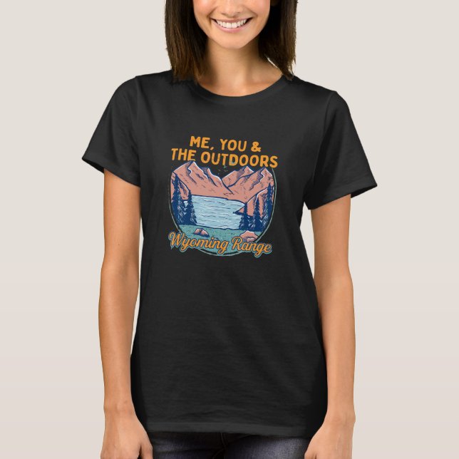 Du och utomhusen som hyser Wyoming Range Hiker T Shirt (Framsida)