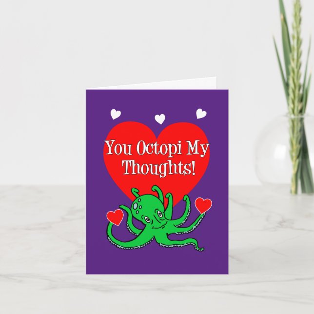Du Octopi mina tankar Octopus Helgkort (Framsida)