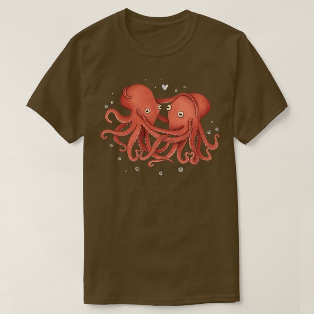 Du Octopi mitt hjärta T Shirt (Design framsida)