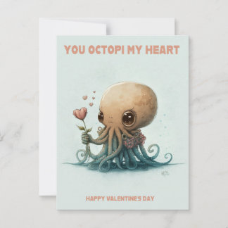 Du Octopi mitt hjärta, Valentine-kort Vykort