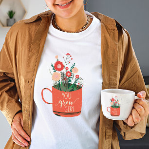 Du odlar vintage från flickan Wildblomma Kvinnor i T Shirt