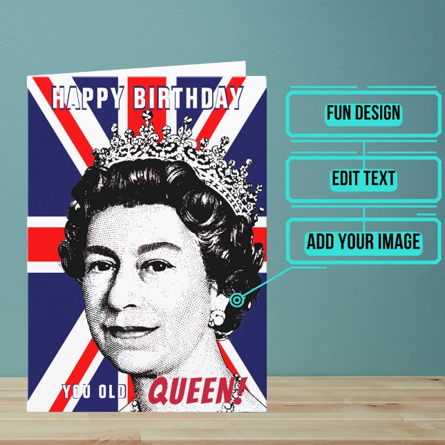 Du Old Queen Gay Grattis på födelsedagen Kort (Wish a very Happy Birth - gay to your favorite queer with this LGBTQ+ inspired birthday card. )