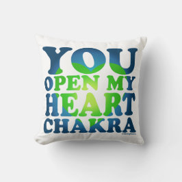 "Du öppnar mitt hjärta Chakra" - Andlig Yoga Gift Kudde