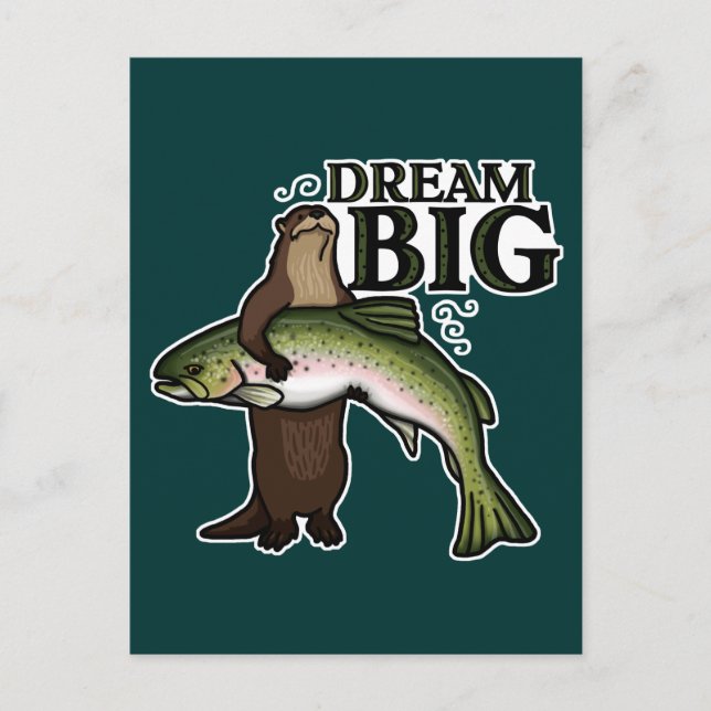 Du Otter Dream Big Vykort (Framsida)
