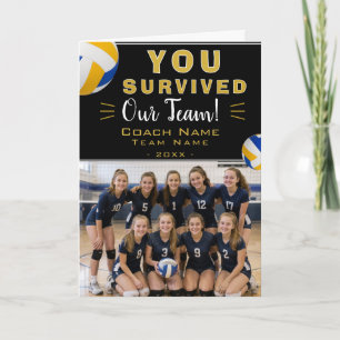 Du överlevde vår volleybollcoach tack kort