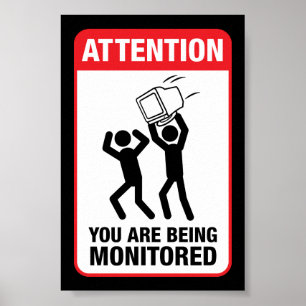 Du övervakas - Kontors humor Poster