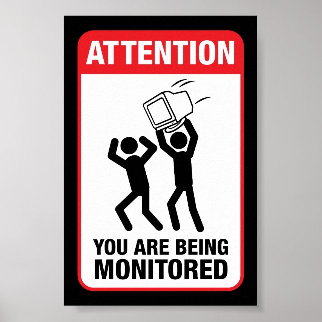 Du övervakas - Kontors humor Poster (Framsidan)