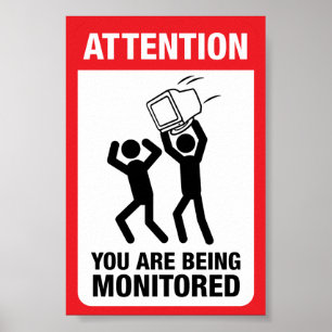 Du övervakas - Kontors humor Poster