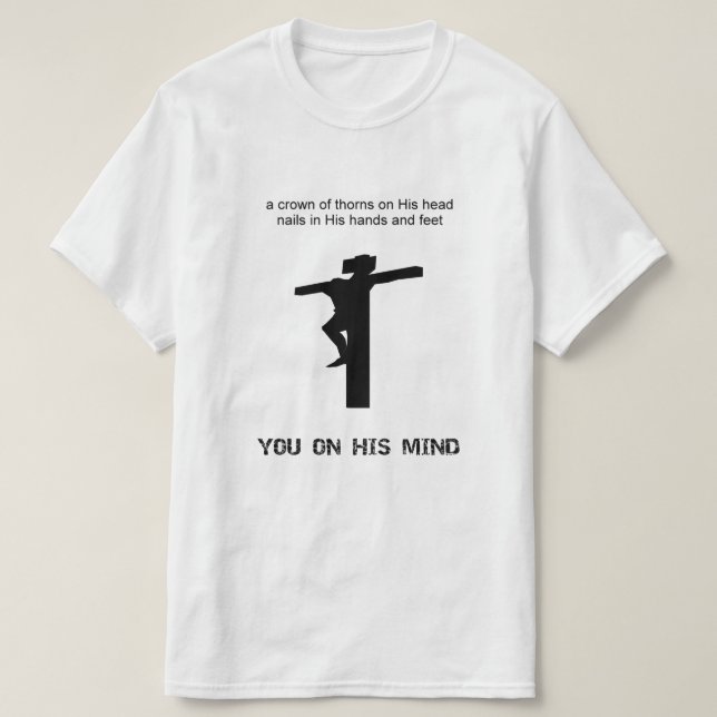 Du på hans varar besvärad t-shirt (Design framsida)