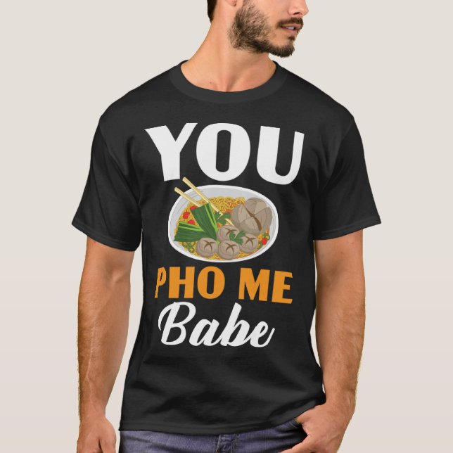 Du Pho Me Babe Chopsticks Vietnamese Noodles Asia T Shirt (Framsida)