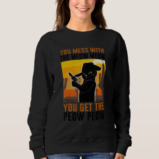 Du pillar med Meow får du Peow   Katt Pew Pew T Shirt