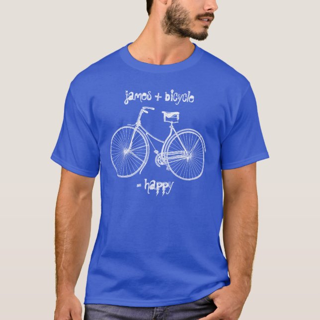 Du Plus Cycle är lika med Lycklig Antique Hjul Bik Tröja (Framsida)