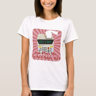 Du plus mig lägger till Flirty Tecknad Slogan T-shirt