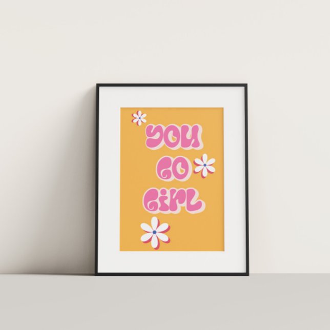 Du Poster med en flicka färgstark motivation (Skapare uppladdad)