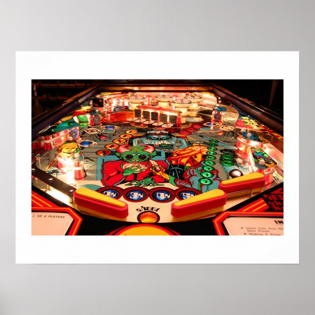 Du poster med pinball (Framsidan)