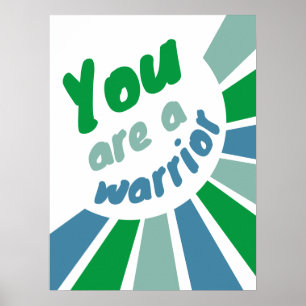 Du poster Warrior-positiv bekräftelse