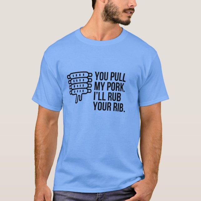 DU PULL MY GRIS... JAG KOMMER ATT STÄNGA DIN RIB T SHIRT (Framsida)