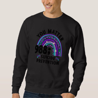 Du Räknas Semikolon 988 Suicide Prevention Aware Lång Ärmad Tröja