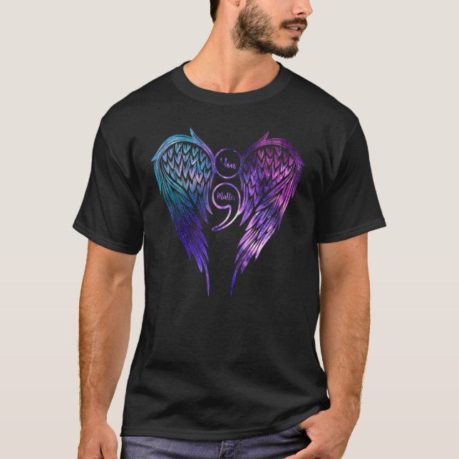 Du Räknas Vingar Suicide Prevention Medvetenhet Se T Shirt (Framsida)