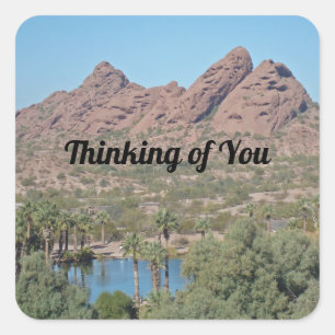 Du Red Sten Photo Phoenix Arizona Fyrkantigt Klistermärke