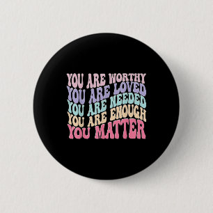 Du - Retro Groovy Mental Health Awareness Self Knapp