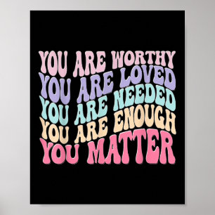 Du - Retro Groovy Mental Health Awareness Self Poster