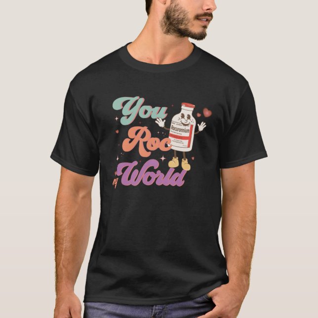 Du Roc My World CRNA ICU ER ED Nurse Valentiness T Shirt (Framsida)