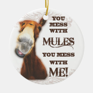 DU RÖRAR MED MULES SOM DU RÖRAR MED MIG JULGRANSPRYDNAD KERAMIK