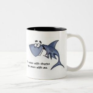 Du rörar med sharksYouen som är oreda med mig, Två-Tonad Mugg