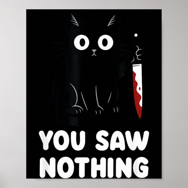 Du Såg Inget Roligt Svart Katt Poster (Framsidan)