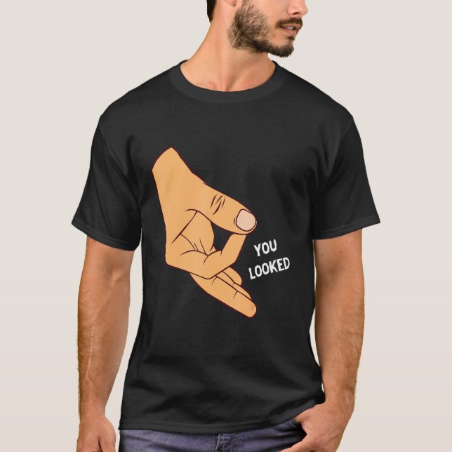 Du såg ut att se runt i Finger Game OK Han. T Shirt (Framsida)