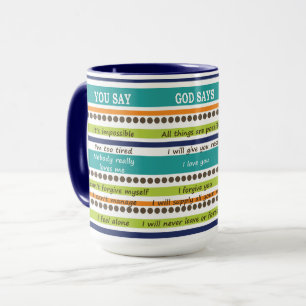 DU SÄGER/GOD SAYS - Idénationella bible Verses Mugg