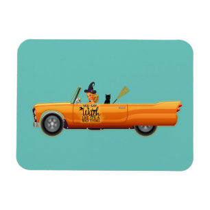 Du säger häxa som sak Halloween humor Magnet