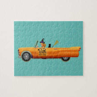 Du säger häxa som sak Halloween humor Pussel