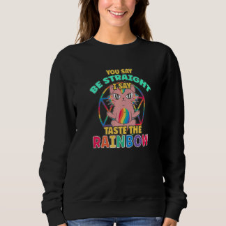 Du säger var hetero jag säger smaka på regnbågen g t shirt