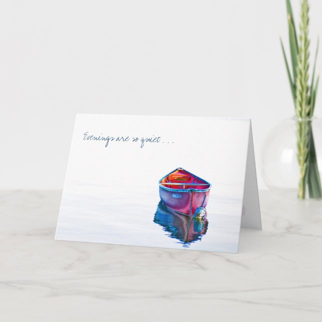 Du saknar tyst kväll Red Canoe i Stilla Vatten Kort (Framsida)