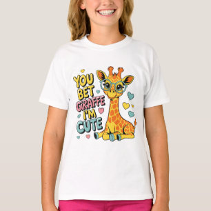 Du Satsa Giraff Jag är Söt – Rolig Kawaii Djur Pun T Shirt