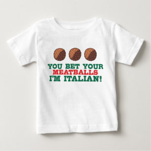 Du satsade dina köttbullar jag är italienare tee