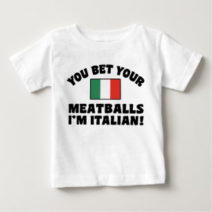 Du satsade dina köttbullar jag är italienare tee shirt