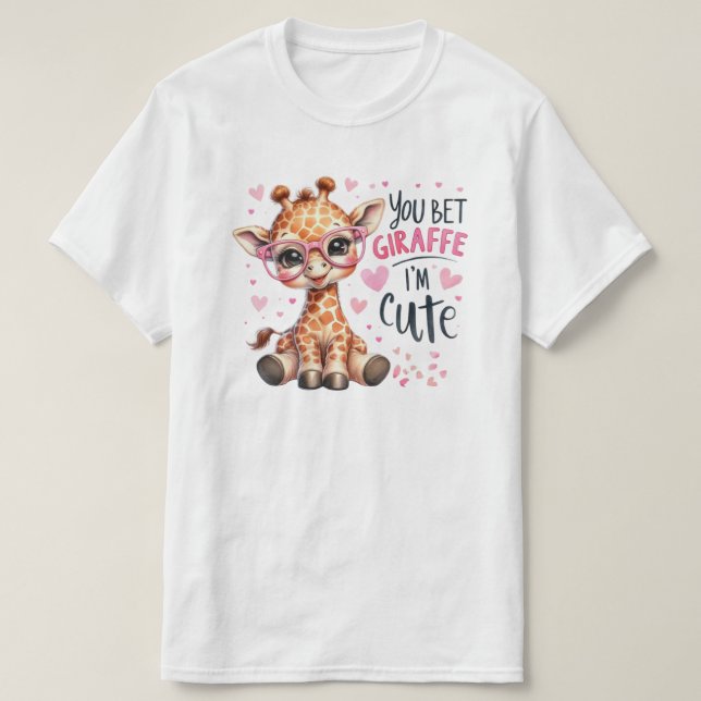 du satsar giraff jag är söt t shirt (Design framsida)