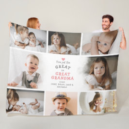 Du sätter Underbaren i Underbar mormor 8-foto Fleecefilt