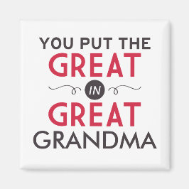 Du sätter Underbaren i Underbar mormor Magnet