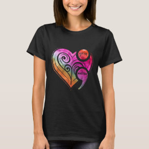 Du Semiolon Heart Mental Health Awareness T Shirt