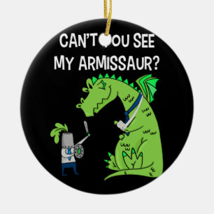 Du ser Armisaur Brken Arm Hand Wrist Injur Julgransprydnad Keramik