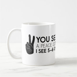 Du ser en fredstecken - fredcitationstecken kaffemugg