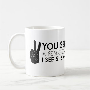 Du ser en fredstecken - fredcitationstecken kaffemugg