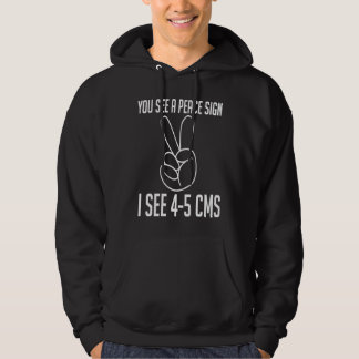 Du ser en fredstecken Jag ser 4 5 CMS Doula Barnmo Hoodie