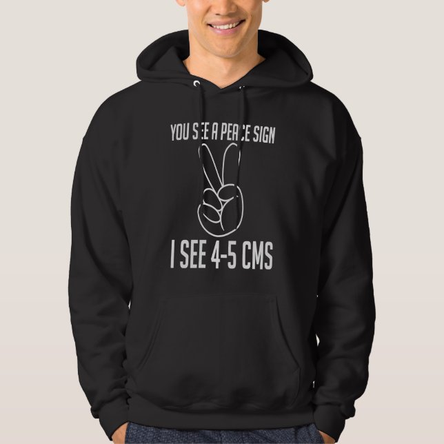 Du ser en fredstecken Jag ser 4 5 CMS Doula Barnmo Hoodie (Framsida)