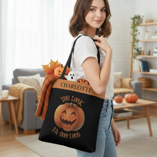 Du ser Fa-Boo-Lous Personlig Halloween Tygkasse