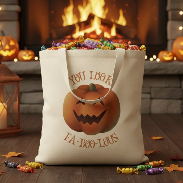 Du ser FaBooLous Halloween Tygkasse (You Look FaBooLous Halloween Tote Bag)